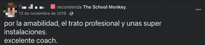 opinión sobre The School Monkey en Facebook